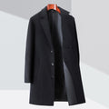 Men's Business Casual Woolen Trench Coat - Professional Style