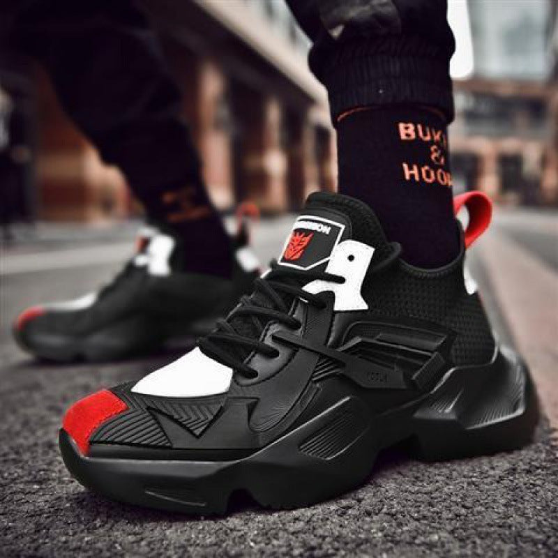 Dark Ares Sneakers Spring And Summer Breathable Black Running Daddy Blade Iron Riding Net Red Shoes Men'S Trendy Shoes