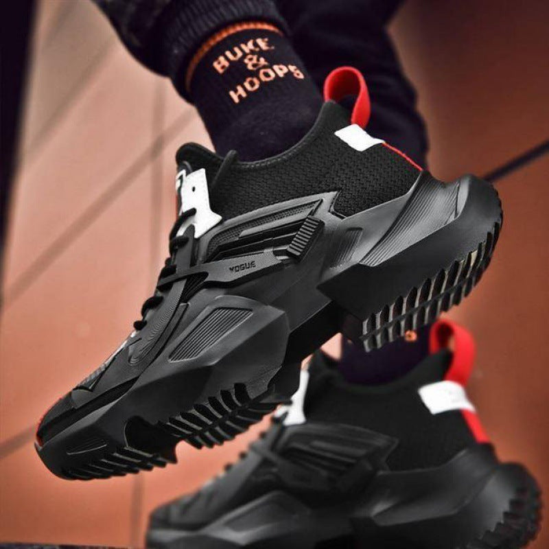 Dark Ares Sneakers Spring And Summer Breathable Black Running Daddy Blade Iron Riding Net Red Shoes Men'S Trendy Shoes