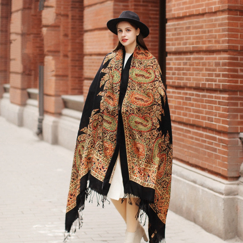 Women's Dual-use Cape Oversized Shawl For Autumn