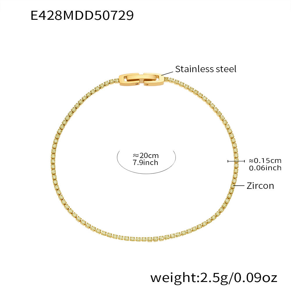 Super Full-Diamond Fine Ring Bracelet