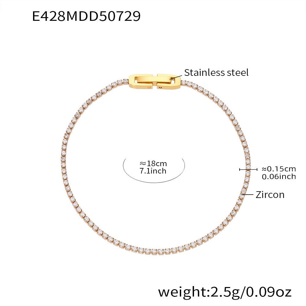 Super Full-Diamond Fine Ring Bracelet