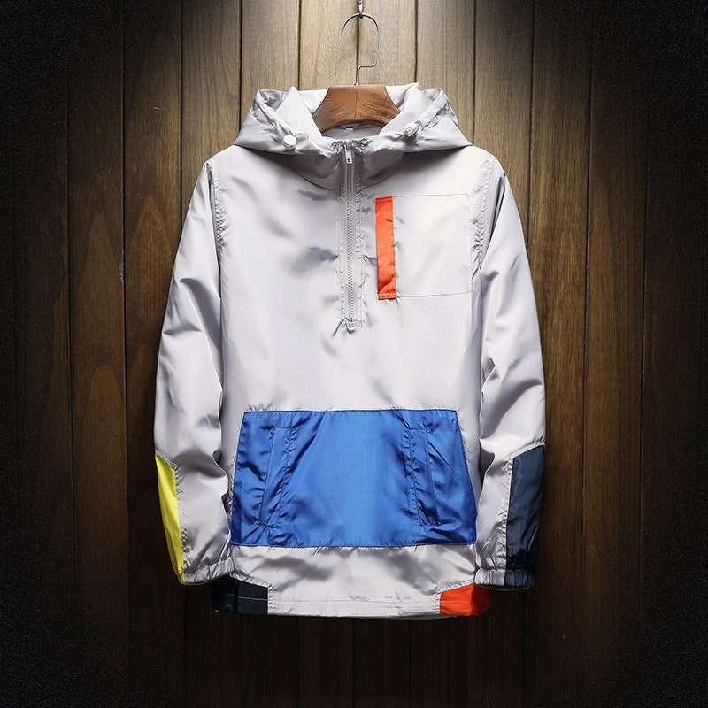 Colorblock Trend Loose Casual Hedging Baseball Uniform