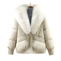 Big Fur Collar Thick Warm Korean Style Light Luxury Trendy Coat