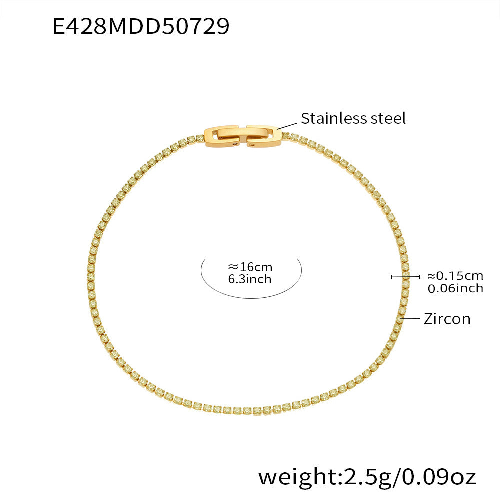 Super Full-Diamond Fine Ring Bracelet