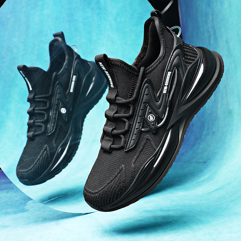 Flying Woven Sneakers Men's Shoes Popcorn Running Shoes Light Soft Sole Casual Shoes