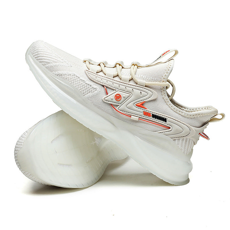 Flying Woven Sneakers Men's Shoes Popcorn Running Shoes Light Soft Sole Casual Shoes