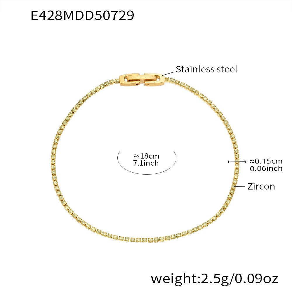 Super Full-Diamond Fine Ring Bracelet
