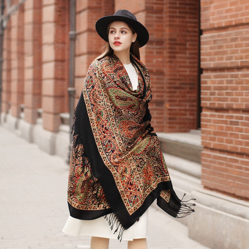 Women's Dual-use Cape Oversized Shawl For Autumn