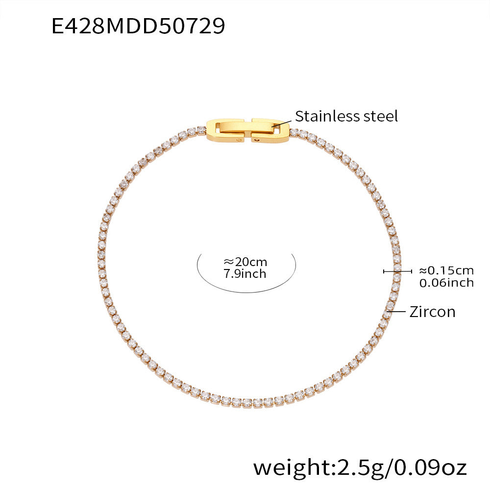 Super Full-Diamond Fine Ring Bracelet